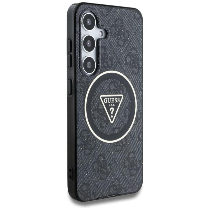 GUESS futerał do SAMSUNG S25 GUHMS25SHG4PRTGK (Magnetic IML Metal Glitter 4G Circle Triangle) czarny
