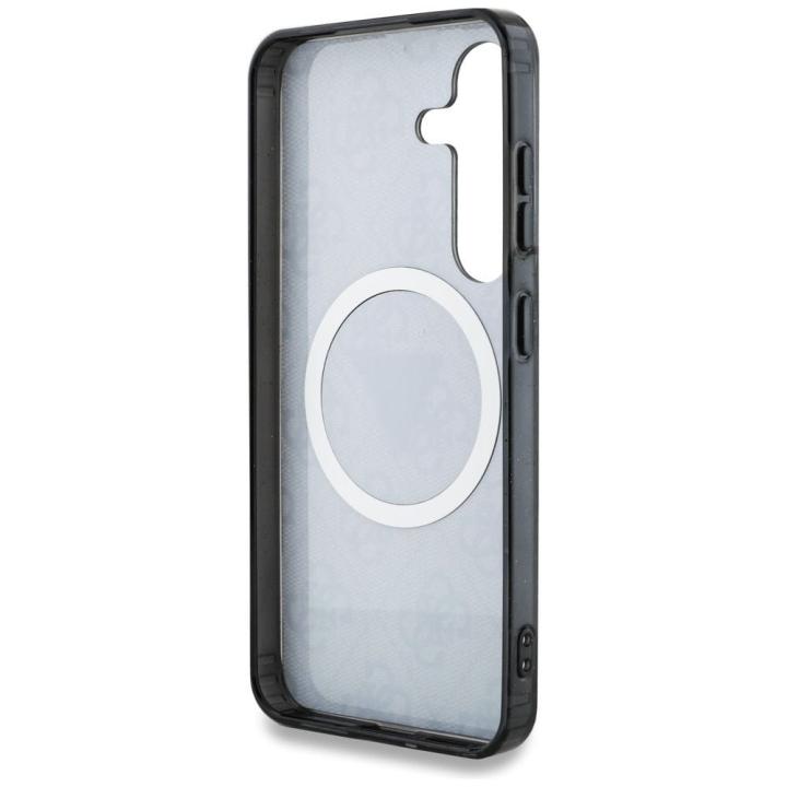 GUESS futerał do SAMSUNG S25 GUHMS25SHG4PRTGK (Magnetic IML Metal Glitter 4G Circle Triangle) czarny