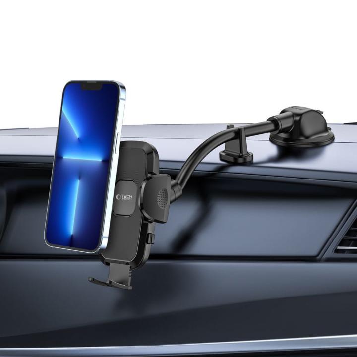 TECH-PROTECT V3 UNIVERSAL LONG ARM WINDSHIELD &amp; DASHBOARD CAR MOUNT BLACK