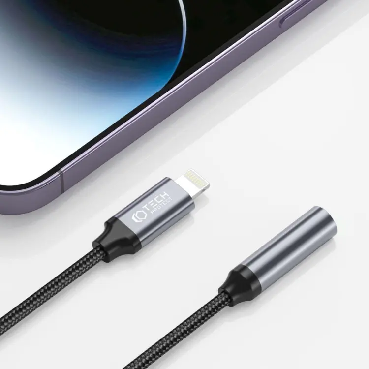 TECH-PROTECT ULTRABOOST ADAPTER LIGHTNING TO MINI JACK 3.5MM BLACK