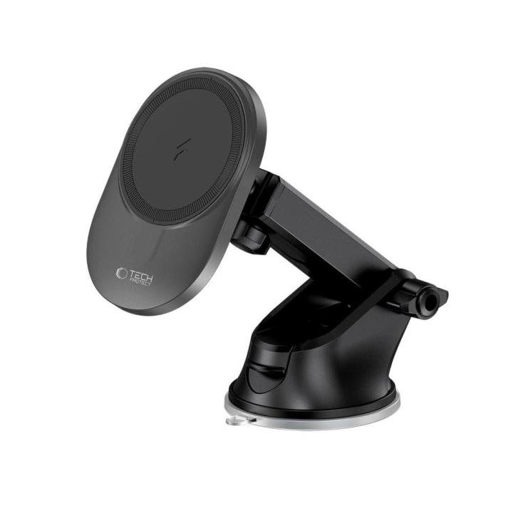 TECH-PROTECT MM15W-V1 MAGNETIC MAGSAFE DASHBOARD &amp; VENT CAR MOUNT WIRELESS CHARGER 15W BLACK