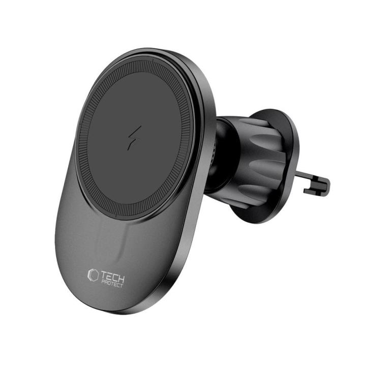TECH-PROTECT MM15W-V1 MAGNETIC MAGSAFE DASHBOARD &amp; VENT CAR MOUNT WIRELESS CHARGER 15W BLACK