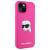 KARL LAGERFELD futerał do IPHONE 15 kompatybilny z MagSafe KLHMP15SSKHPPLF (SIL KL Head Print) fuschia