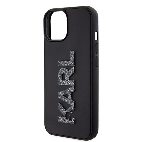KARL LAGERFELD futerał do IPHONE 15 KLHCP15S3DMBKCK (3D Logo Glitter) czarny