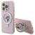 KARL LAGERFELD futerał do IPHONE 15 Pro kompatybilny z MagSafe KLHMP15LHMRSKCP (Ringstand KC) różowy