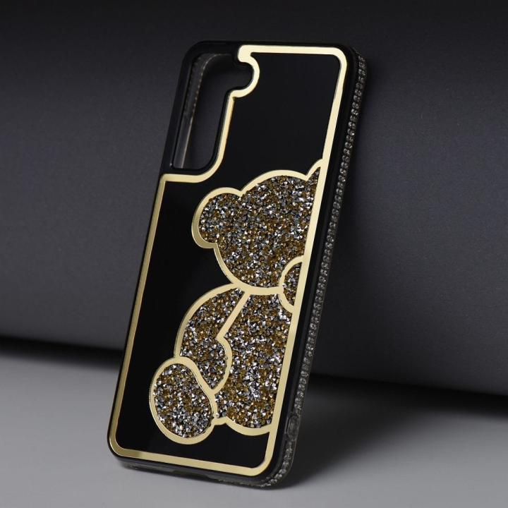 Futerał TEDDY BEAR do SAMSUNG A56 5G złoty