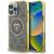 GUESS futerał do IPHONE 16 Pro Max kompatybilny z MagSafe GUHMP16XHG4PRTGW (IML Metal Glitter 4G Circle Triangle) brązowy