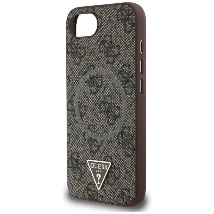 GUESS futerał do IPHONE 16e (SE 4 2025) kompatybilny z MagSafe GUHMPSE4P4TDPW (PU 4G RingTriangle Logo) brązowy