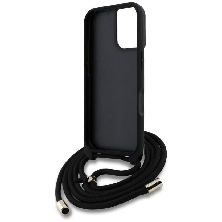 GUESS futerał do IPHONE 16 Plus GUHCP16MP4GMGCRK (CBDY PU 4G Big Logo W/Cord Strap) czarny