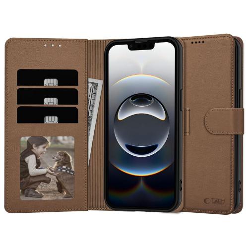 TECH-PROTECT WALLET IPHONE 16E BROWN