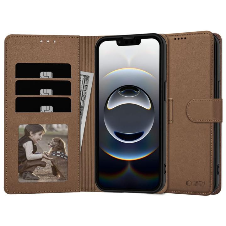 TECH-PROTECT WALLET IPHONE 16E BROWN