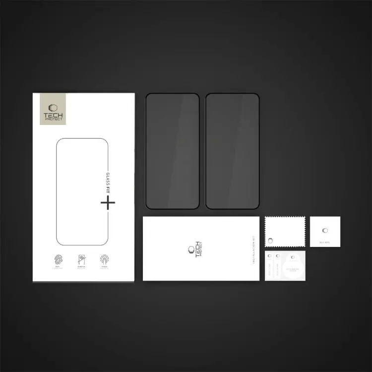 SZKŁO HARTOWANE TECH-PROTECT GLASS FIT+ 2-PACK GALAXY S25 EDGE BLACK