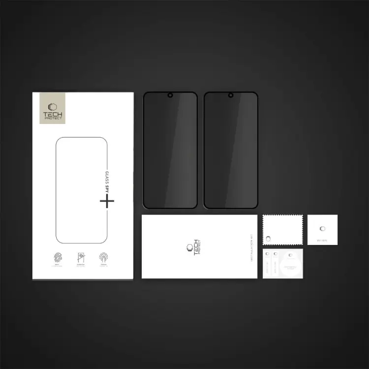 SZKŁO PRYWATYZUJĄCE TECH-PROTECT GLASS SPY+ 2-PACK GALAXY S25 EDGE PRIVACY