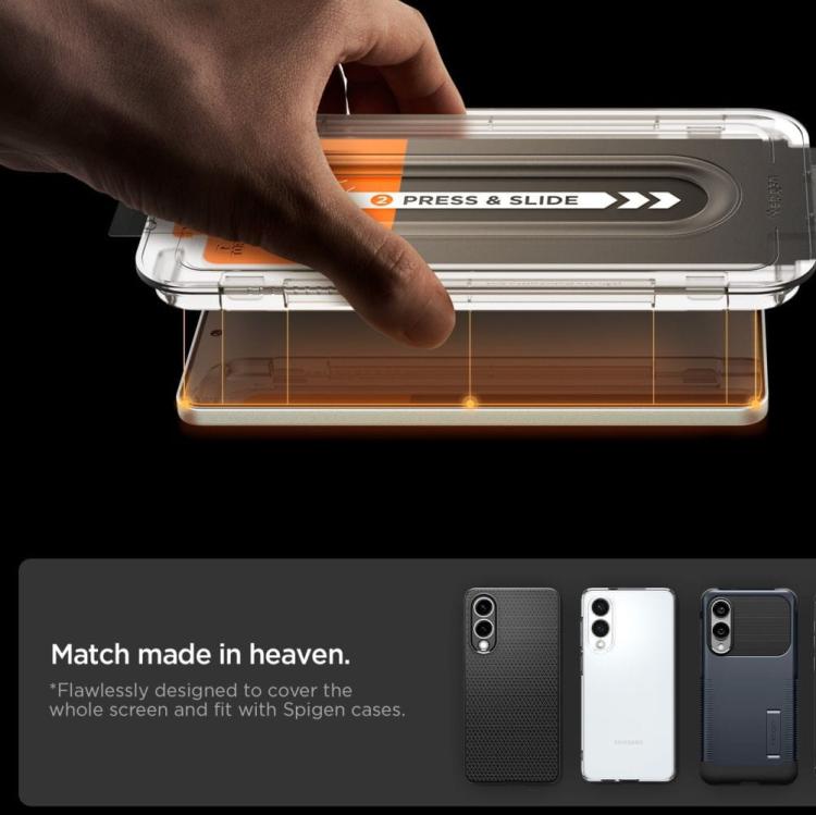 SZKŁO HARTOWANE SPIGEN GLAS.TR ”EZ FIT PRO” GALAXY S25 EDGE CLEAR