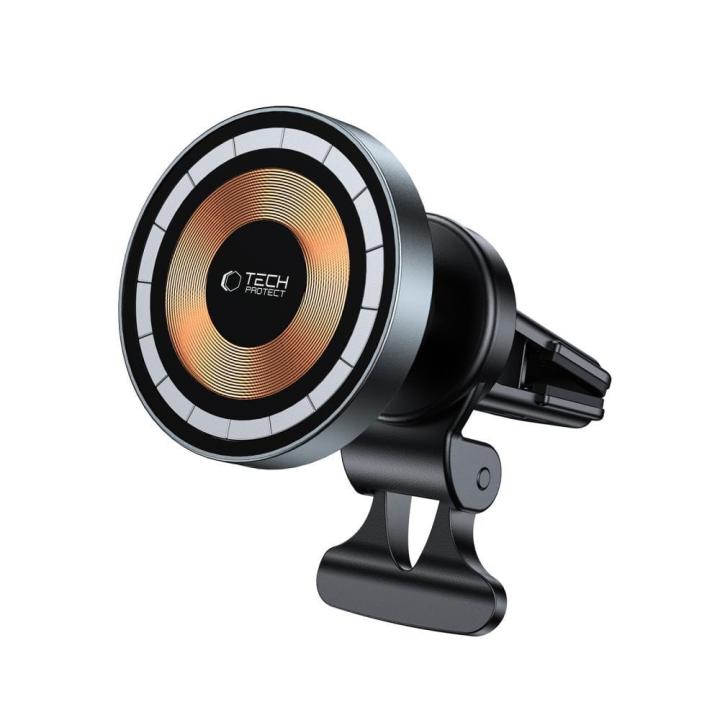 TECH-PROTECT MM15W-V5 MAGNETIC MAGSAFE VENT CAR MOUNT WIRELESS CHARGER 15W BLACK