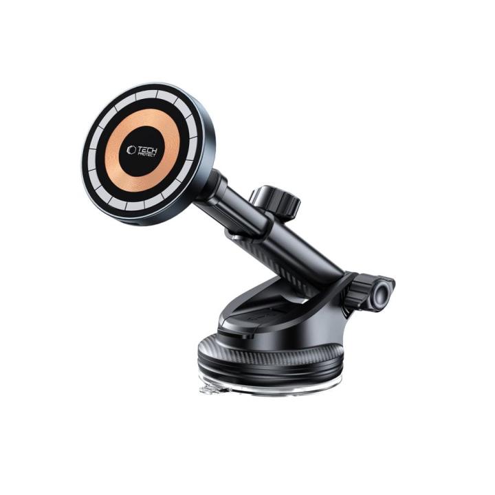 TECH-PROTECT MM15W-V5 MAGNETIC MAGSAFE DASHBOARD & VENT CAR MOUNT WIRELESS CHARGER 15W BLACK/INTERIOR