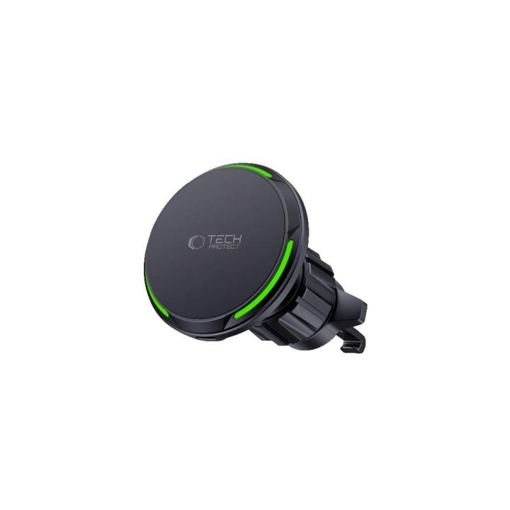 TECH-PROTECT MM15W-V7 QI2 MAGNETIC MAGSAFE DASHBOARD & VENT CAR MOUNT WIRELESS CHARGER 15W BLACK
