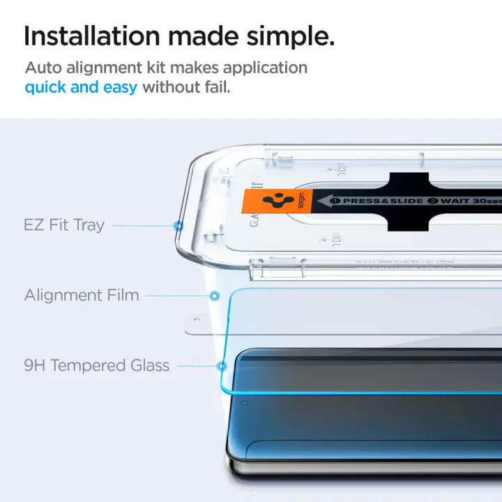 SZKŁO HARTOWANE SPIGEN GLAS.TR ”EZ FIT” 2-PACK GALAXY S24+ PLUS / S25+ PLUS CLEAR
