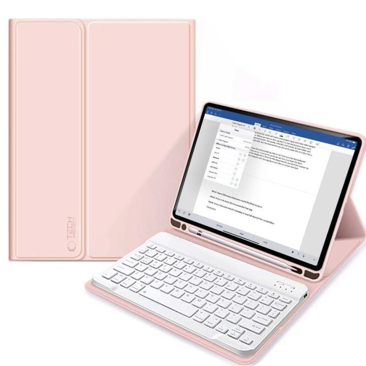 TECH-PROTECT SC PEN + KEYBOARD IPAD 10.9” 10 / 2022 / 11” 11 / 2025 PINK