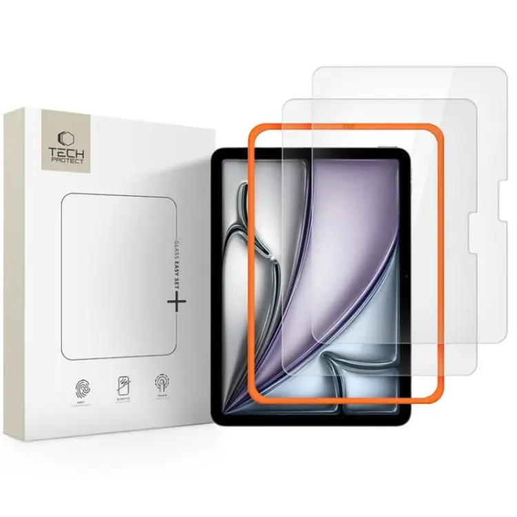 SZKŁO HARTOWANE TECH-PROTECT EASY SET+ 2-PACK IPAD AIR 11” 6 / 7 / 2024-2025 CLEAR
