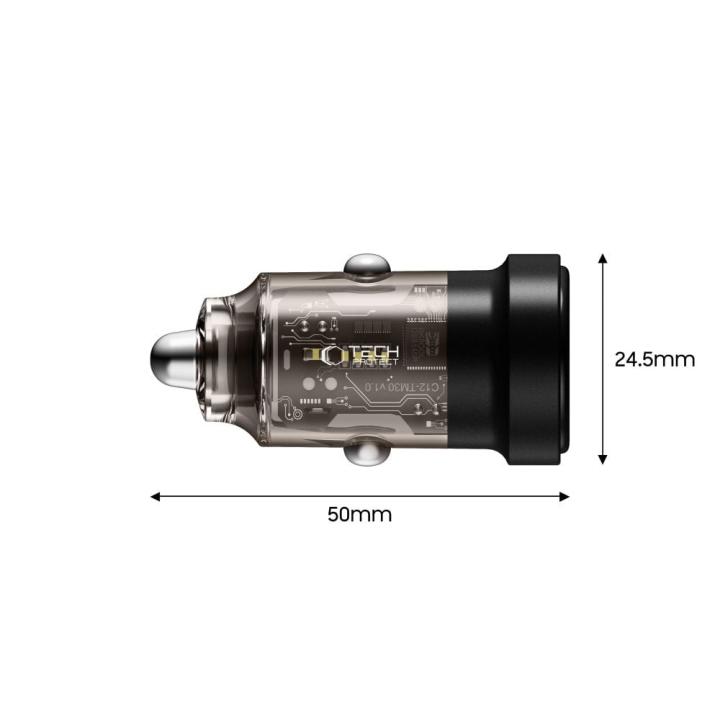 TECH-PROTECT CC03 2-PORT CAR CHARGER PD 45W / QC3.0 BLACK