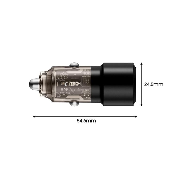 TECH-PROTECT CC03 2-PORT CAR CHARGER PD 75W BLACK