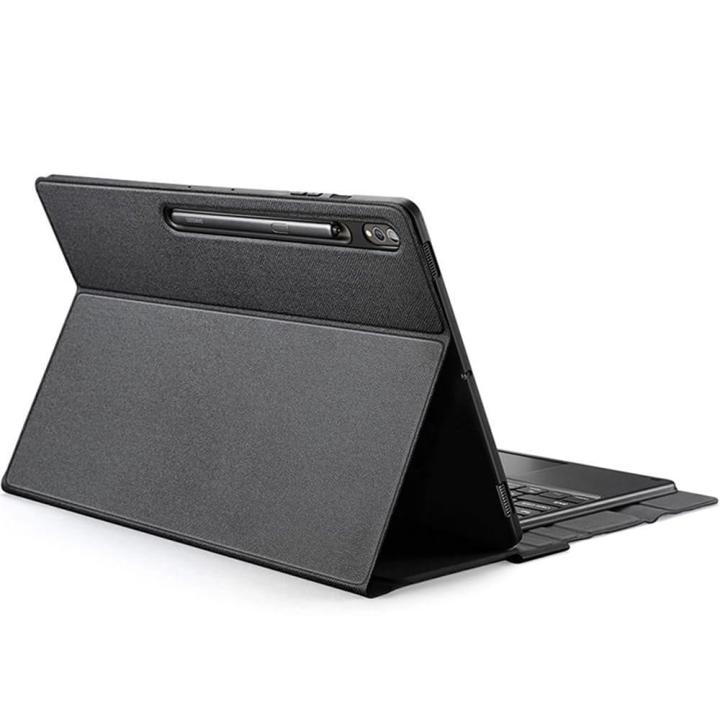 DUX DUCIS etui DK składane z podświetlaną klawiaturą bezprzewodową do SAMSUNG Tab S10 Ultra/S9 Ultra/S8 Ultra czarne