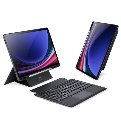DUX DUCIS etui DK składane z klawiaturą bezprzewodową do SAMSUNG Tab S9/S9FE/S10FE czarne