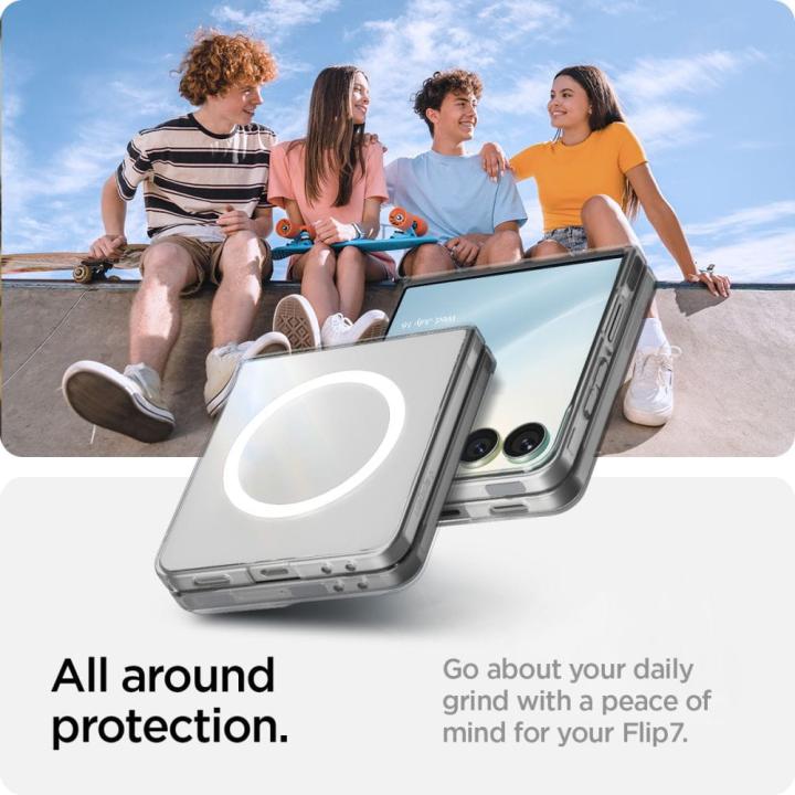 SPIGEN AIRSKIN MAG MAGSAFE GALAXY Z FLIP 7 CRYSTAL CLEAR/WHITE