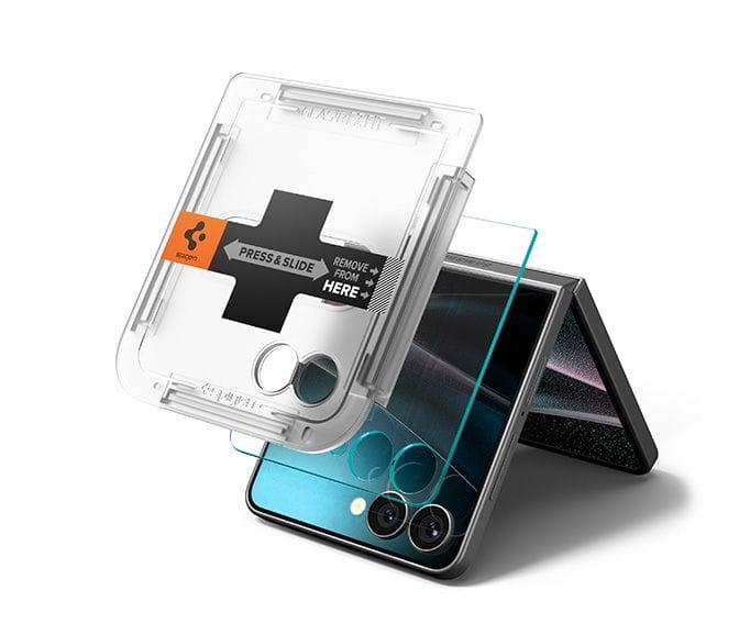 SZKŁO HARTOWANE SPIGEN GLAS.TR ”EZ FIT” HD GALAXY Z FLIP 7 CLEAR