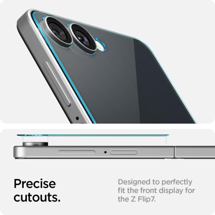 SZKŁO HARTOWANE SPIGEN GLAS.TR ”EZ FIT” HD 2-PACK GALAXY Z FLIP 7 CLEAR