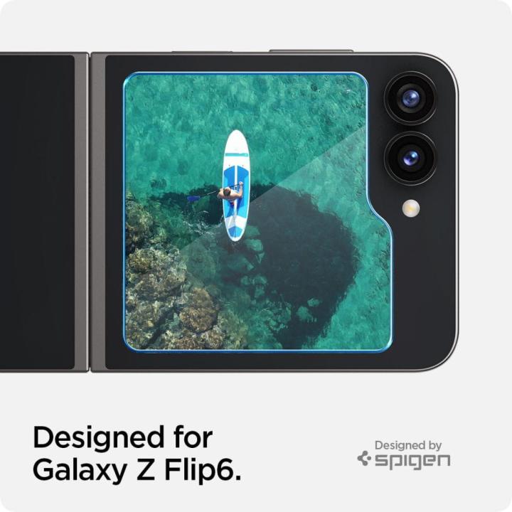 SZKŁO HARTOWANE SPIGEN GLAS.TR ”EZ FIT” 2-PACK GALAXY Z FLIP 6 / 7 FE CLEAR