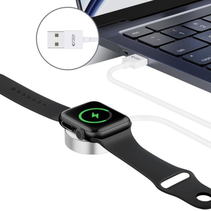 TECH-PROTECT ULTRABOOST MAGNETIC CHARGING CABLE 120CM APPLE WATCH WHITE
