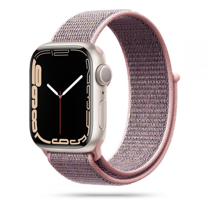TECH-PROTECT NYLON APPLE WATCH 6 / 7 / 8 / 9 / 10 / SE (40 / 41 / 42 MM) PINK SAND