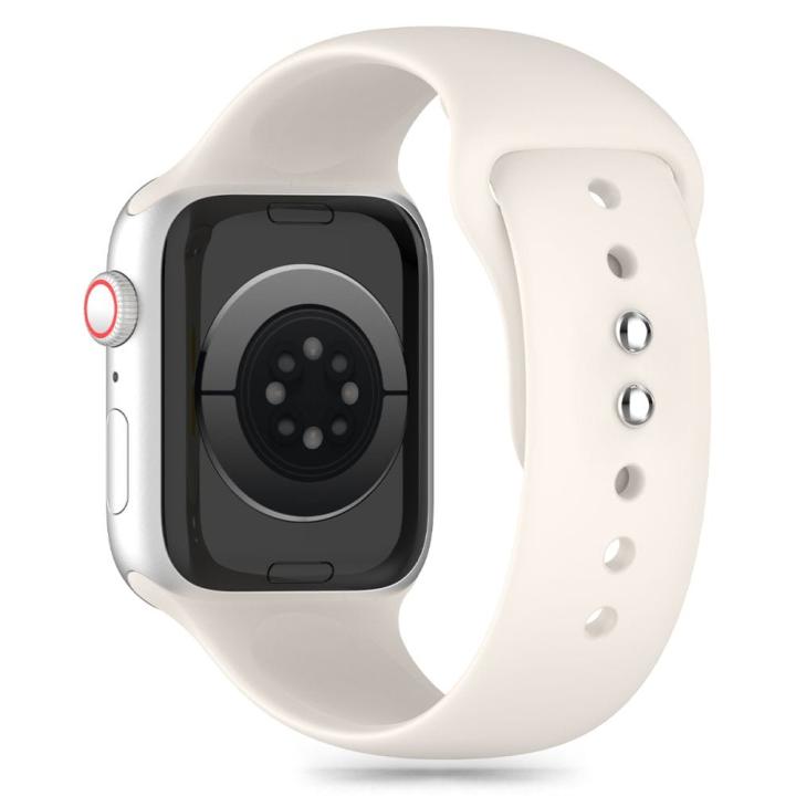 TECH-PROTECT SILICONE APPLE WATCH 6 / 7 / 8 / 9 / 10 / SE (40 / 41 / 42 MM) STARLIGHT