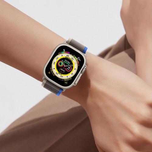 TECH-PROTECT NYLON APPLE WATCH 4 / 5 / 6 / 7 / 8 / 9 / SE / ULTRA 1 / 2 (42 / 44 / 45 / 49 MM) BLACK/ORANGE