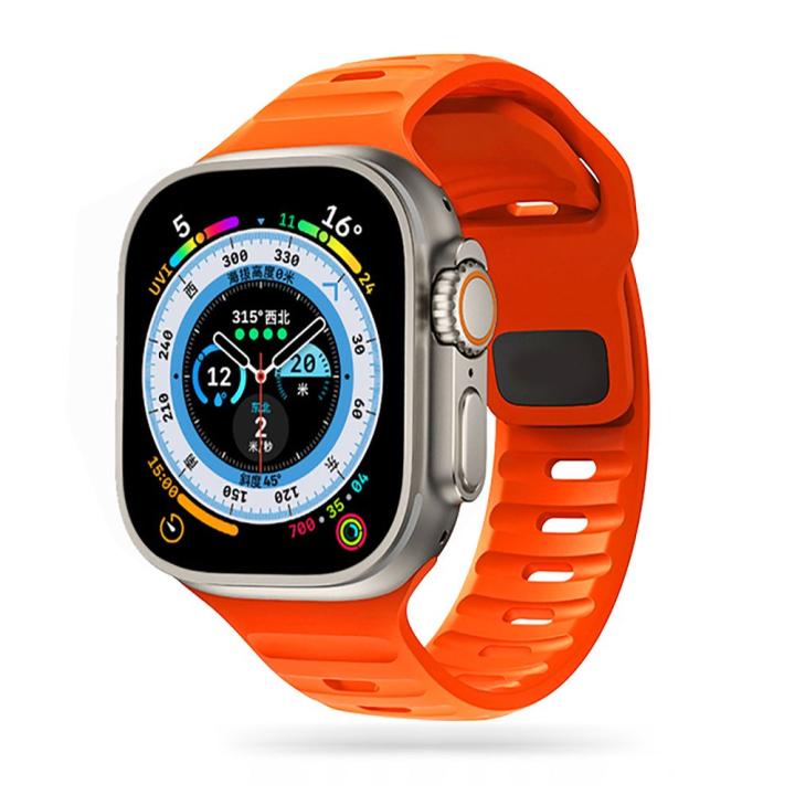 TECH-PROTECT ICONBAND LINE APPLE WATCH 6 / 7 / 8 / 9 / 10 / SE / ULTRA 1 / 2 (44 / 45 / 46 / 49 MM) ORANGE