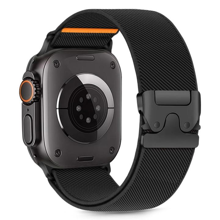 TECH-PROTECT NYLON CLASP APPLE WATCH 6 / 7 / 8 / 9 / 10 / SE / ULTRA 1 / 2 (44 / 45 / 46 / 49 MM) BLACK