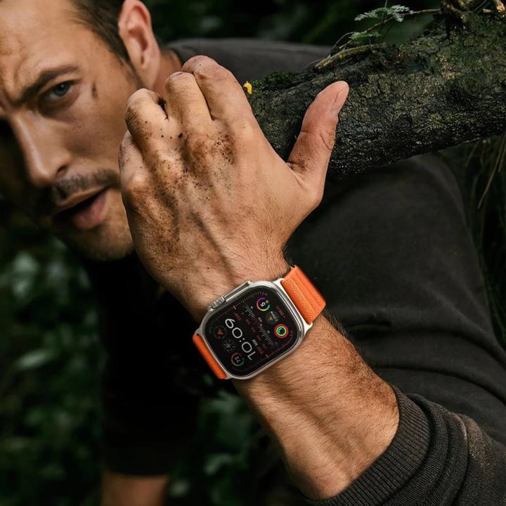 TECH-PROTECT NYLON SLIP APPLE WATCH 6 / 7 / 8 / 9 / 10 / SE / ULTRA 1 / 2 (44 / 45 / 46 / 49 MM) ORANGE