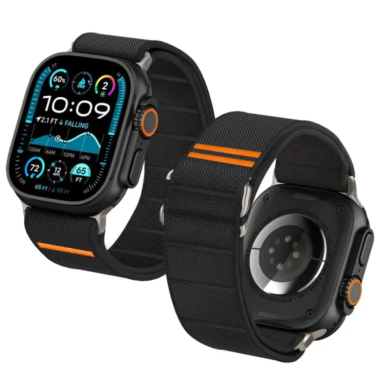 TECH-PROTECT NYLON SLIP APPLE WATCH 6 / 7 / 8 / 9 / 10 / SE / ULTRA 1 / 2 (44 / 45 / 46 / 49 MM) BLACK