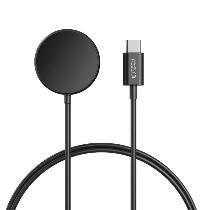 TECH-PROTECT MC03 ULTRABOOST MAGNETIC CHARGING TYPE-C CABLE 100CM SAMSUNG GALAXY WATCH BLACK