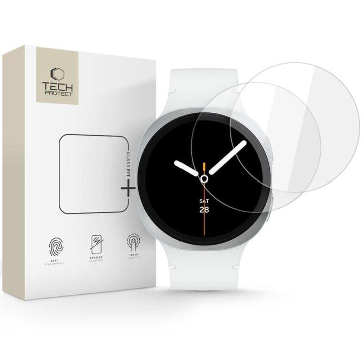 SZKŁO HARTOWANE TECH-PROTECT GLASS FIT+ 2-PACK SAMSUNG GALAXY WATCH 8 (40 MM) CLEAR