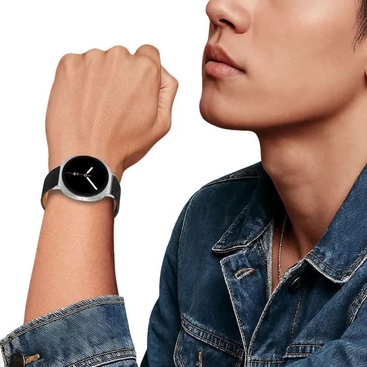 TECH-PROTECT LEATHERFIT SAMSUNG GALAXY WATCH 8 / CLASSIC (40 / 44 / 46 MM) BLACK