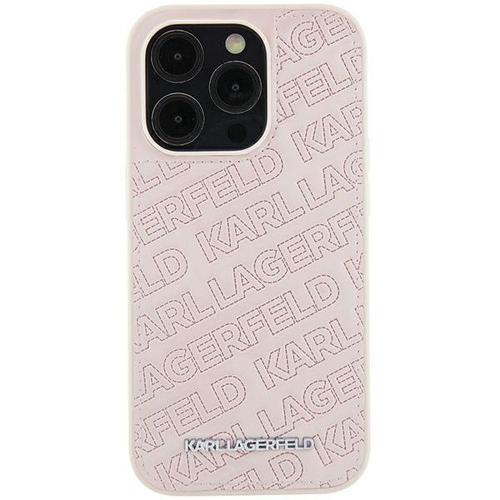 KARL LAGERFELD futerał do IPHONE 15 Plus KLHCP15MPQKPMP (Quilted Pattern) różowy