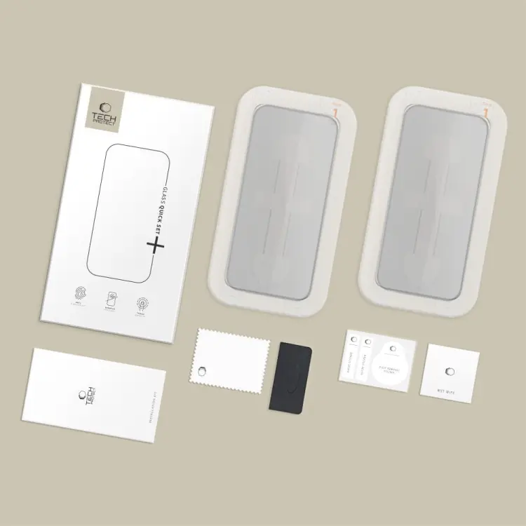 SZKŁO PRYWATYZUJĄCE TECH-PROTECT QUICK SET SPY+ 2-PACK IPHONE 15 / 16 PRIVACY