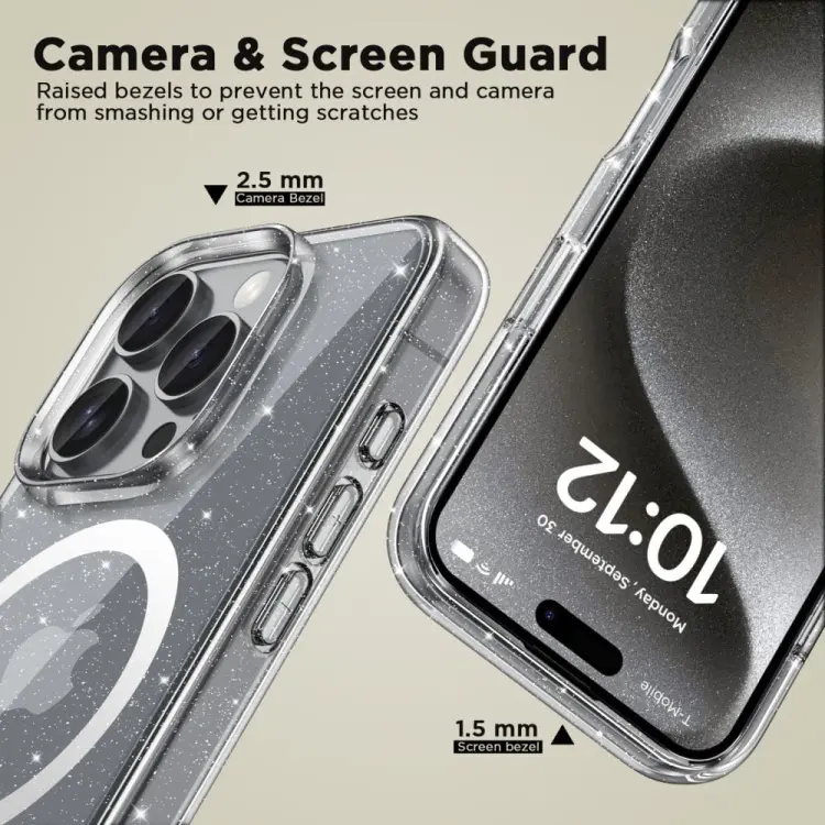TECH-PROTECT FLEXAIR HYBRID MAGSAFE IPHONE 16 PRO GLITTER