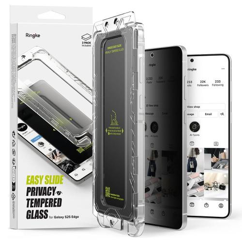 SZKŁO HARTOWANE RINGKE EASY SLIDE 2-PACK GALAXY S25 EDGE PRIVACY