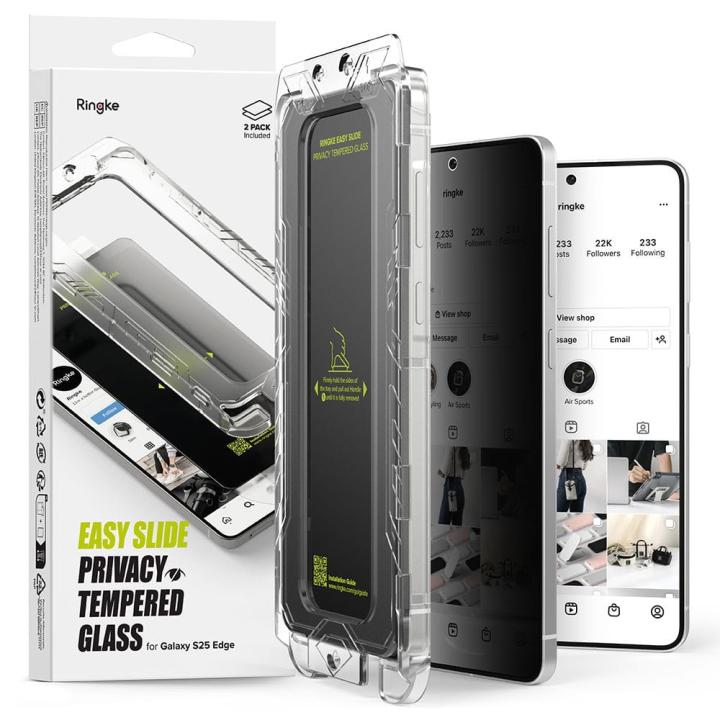 SZKŁO HARTOWANE RINGKE EASY SLIDE 2-PACK GALAXY S25 EDGE PRIVACY