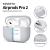 TECH-PROTECT SILICONE APPLE AIRPODS PRO 1 / 2 CRAYON GREY