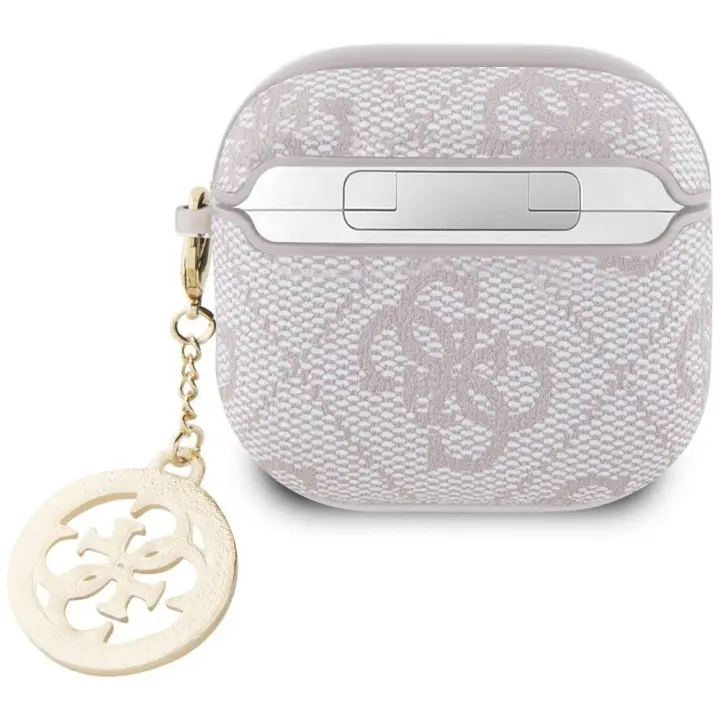 GUESS futerał do APPLE AirPods 4 GUA4P4E4CDP (PU 4G W/ Strass Charm) różowy